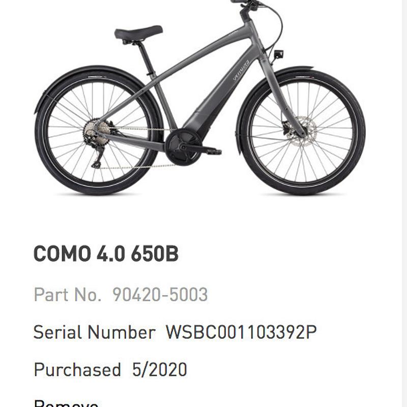 Photo of recovered bike