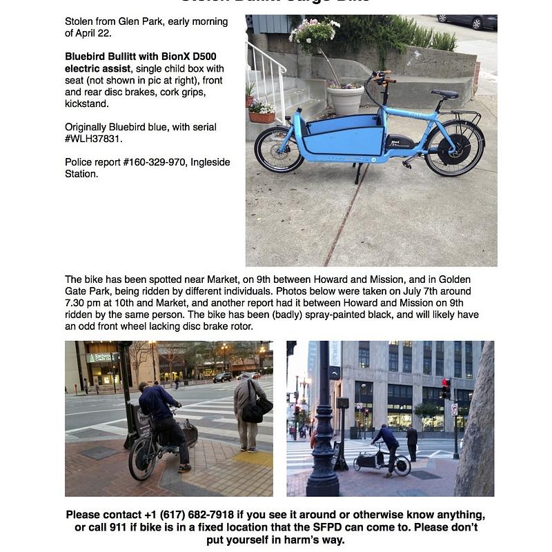 Photo of recovered bike