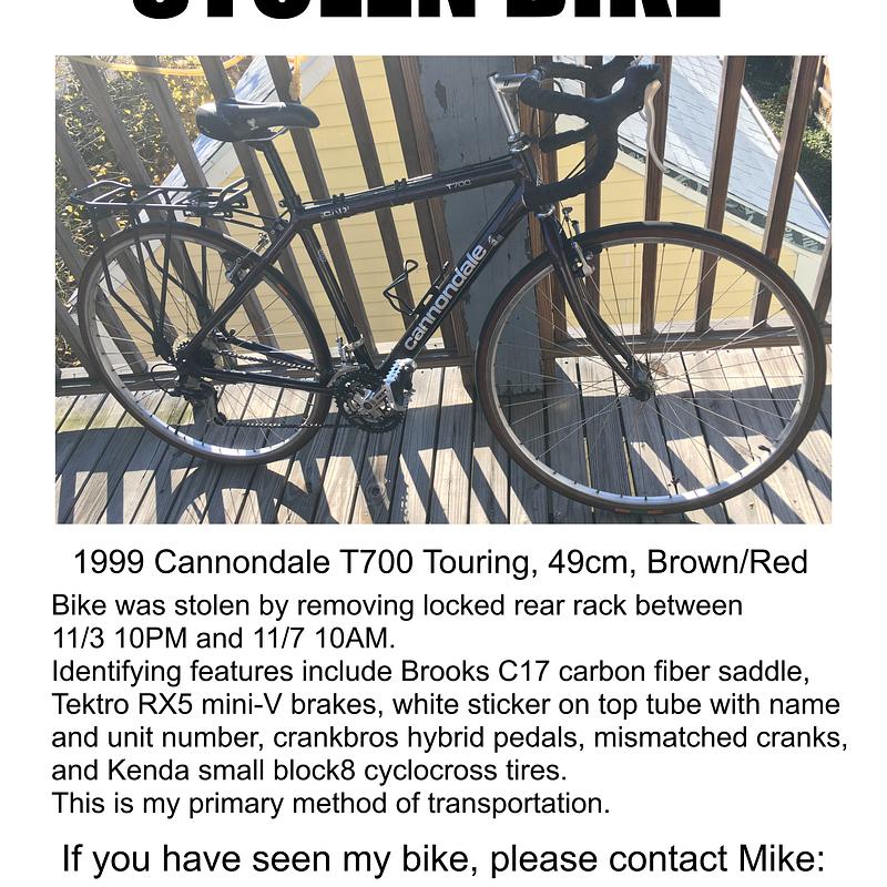 Photo of recovered bike