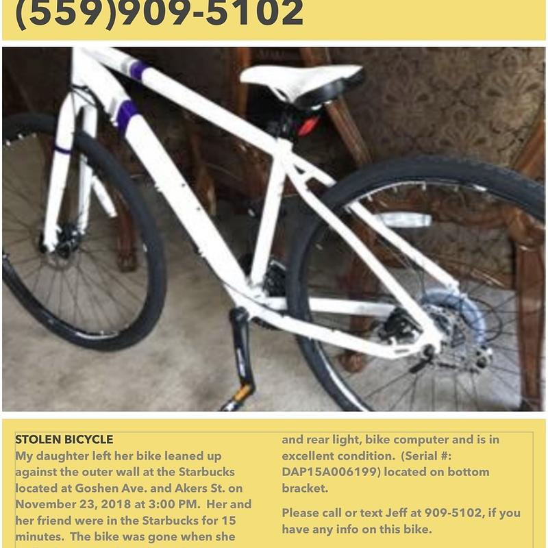 Photo of recovered bike
